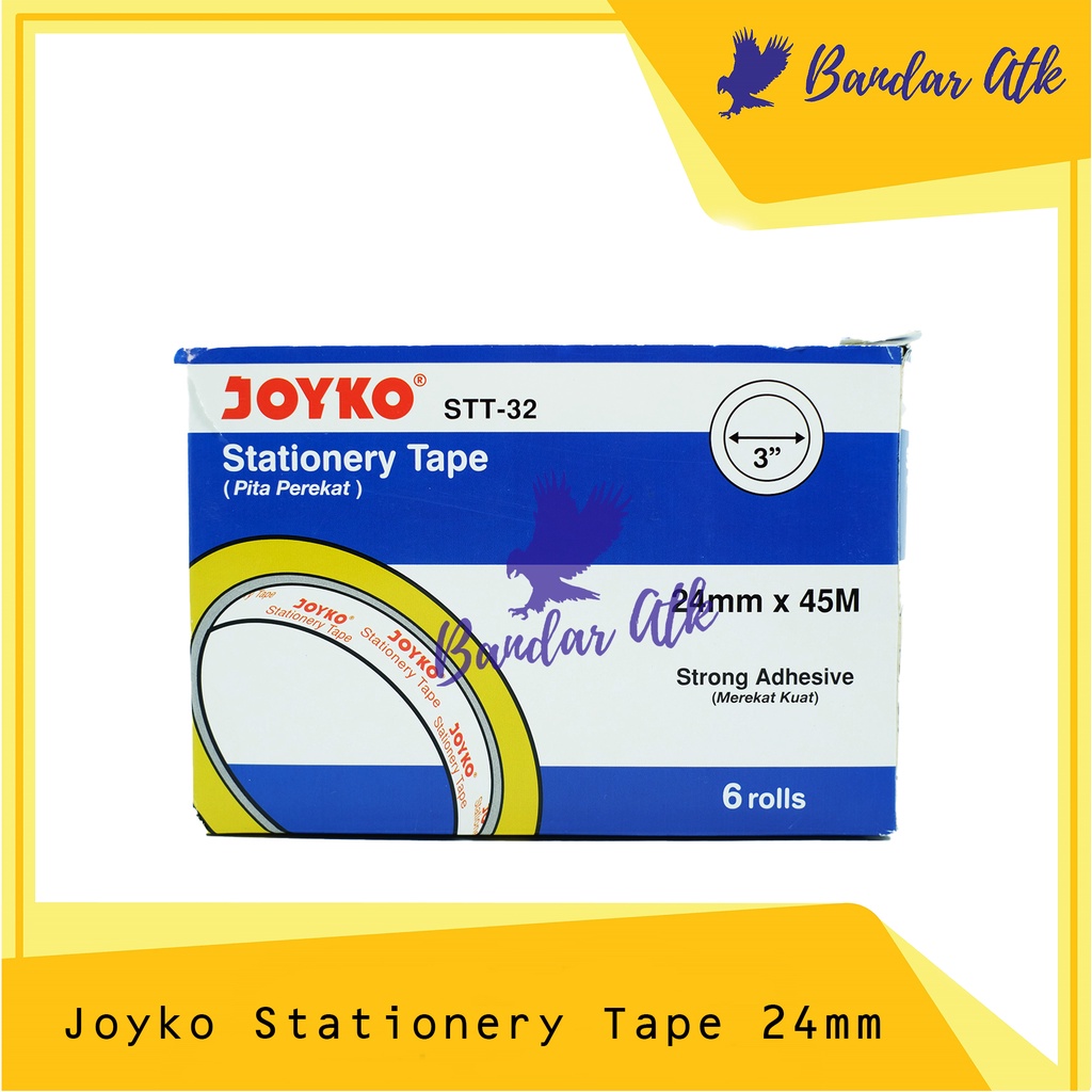 

JOYKO Solasi Selotip Stationery Tape ST 31 12mm x 45mtr [1 DUS]
