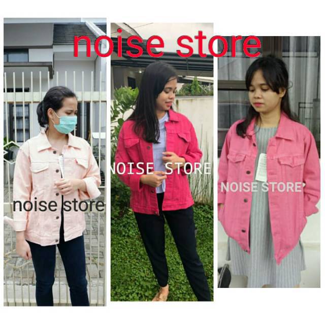 Jaket Jeans Oversize soft pink, pink, pink fanta Premium Quality