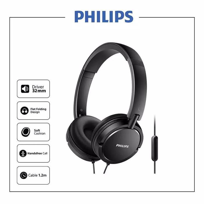 Philips Headphone with Mic SHL5005 - Garansi Resmi ANP 1 Tahun