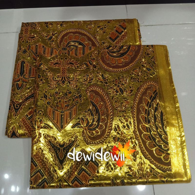 [Jarik Premium] Sepasang Jarik Pengantin Prodo - Motif Semen Romo Full Gold