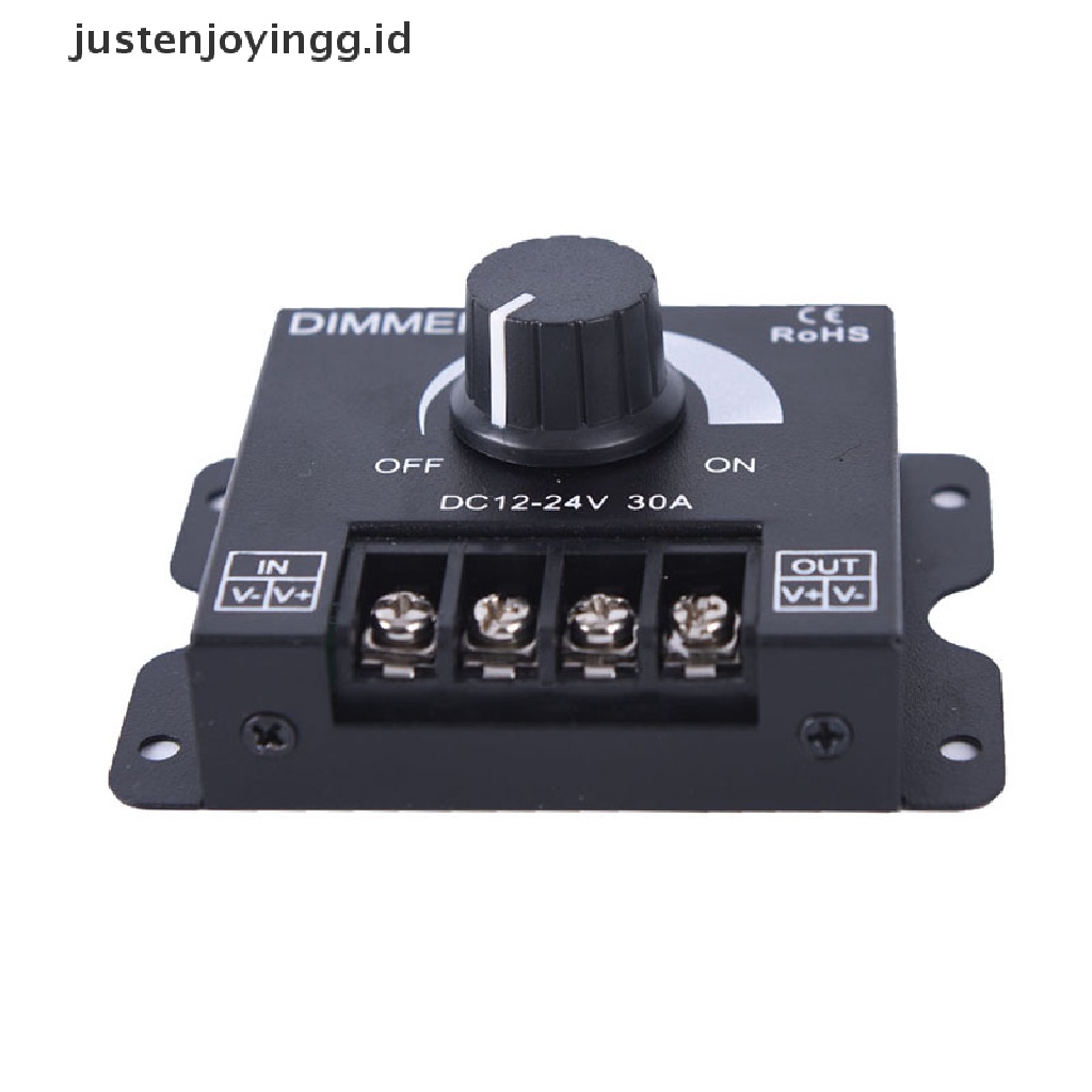 // justenjoyingg.id // 1pc dc12v/24v 30a led switch dimmer controller for led strip single color black ~