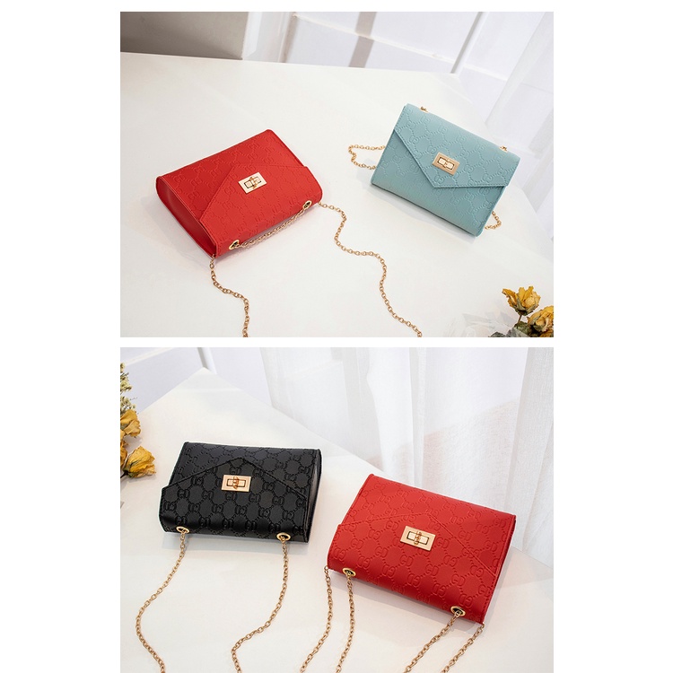 Tas Selempang Wanita Korea Fashion Style Tas Bahu Sling Bag Kulit PU Murah Import Satu7an T74