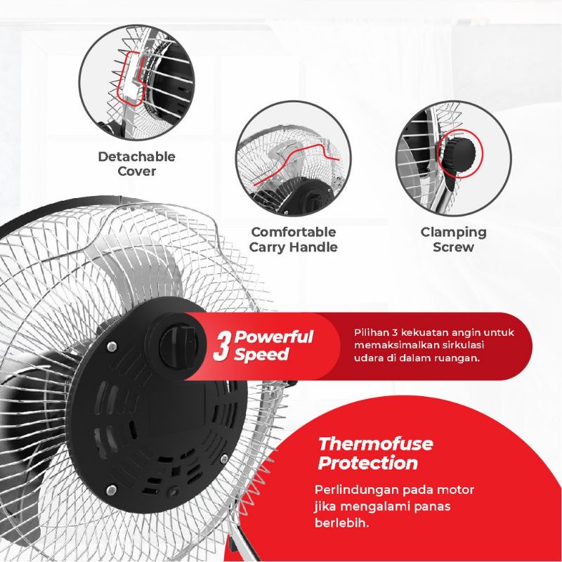 MASPION PW-1001D Kipas Angin / Desk Fan 10 Inch / PW1001D