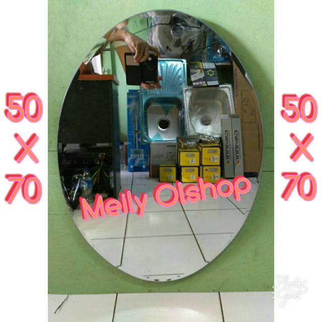 Kaca Kamar Mandi 50x70/ Kaca Wastafel/ Cermin Wastafel/ Cermin Kamar Mandi