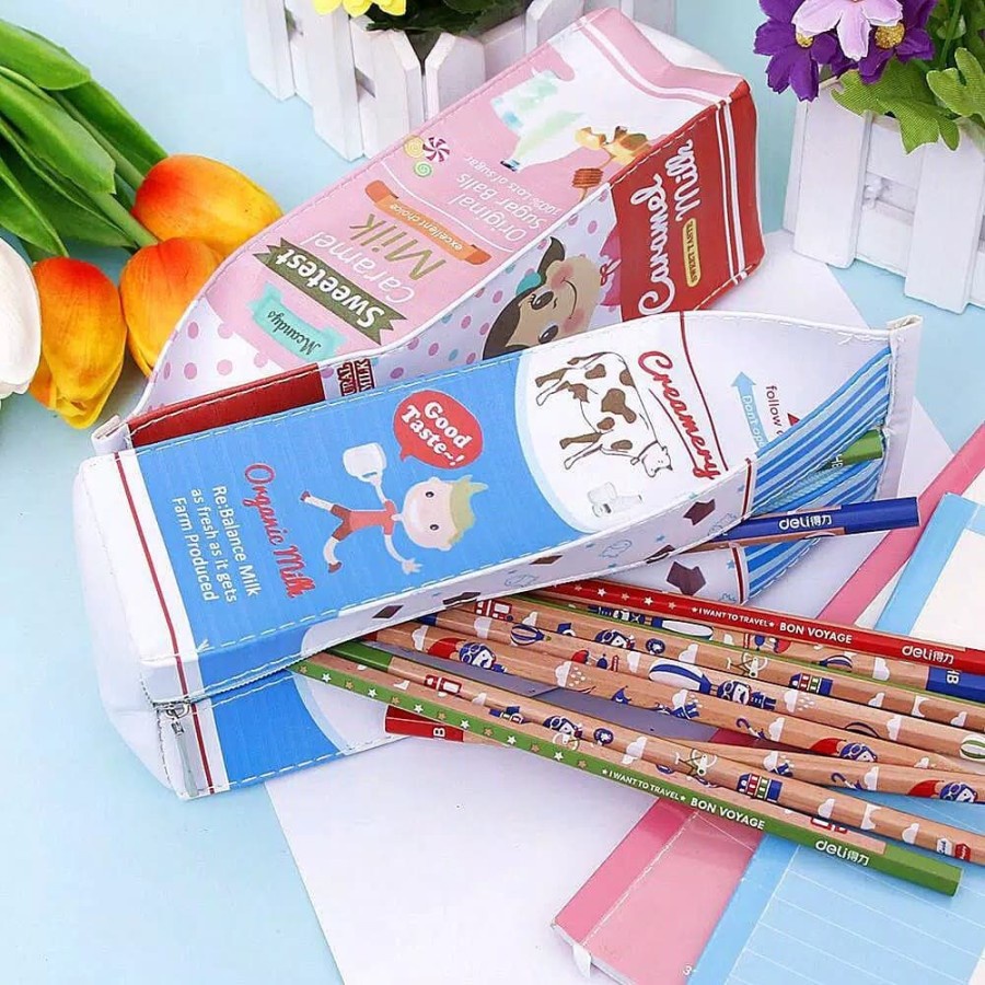

Tempat Pensil Unik Kotak Susu Milky Milk - Strawberry