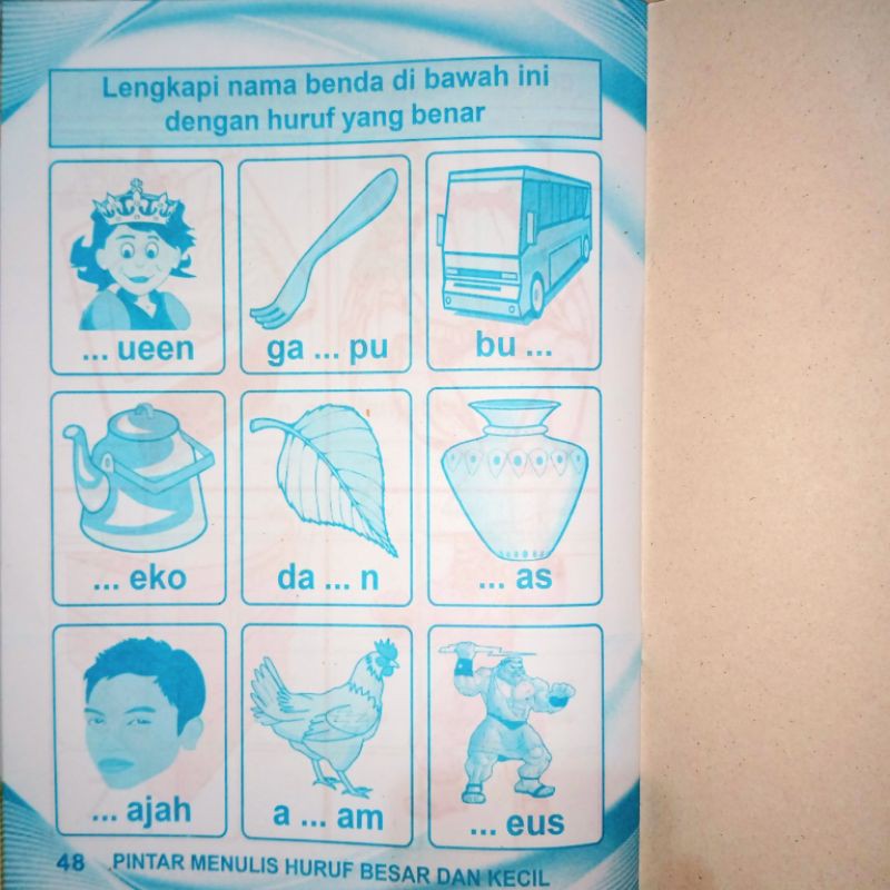 buku anak buku metode praktis pintar menulis huruf besar dan kecil (21×28cm)