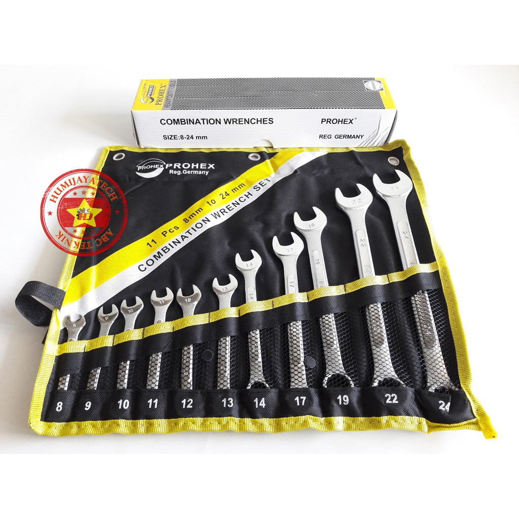 Kunci Ring Pas Set 11pcs Prohex / Kunci Ring Pas Heavy Duty Prohex