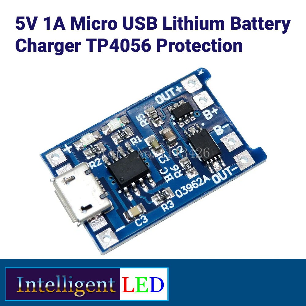 5V 1A Micro USB Lithium Battery Charger TP4056 Protection