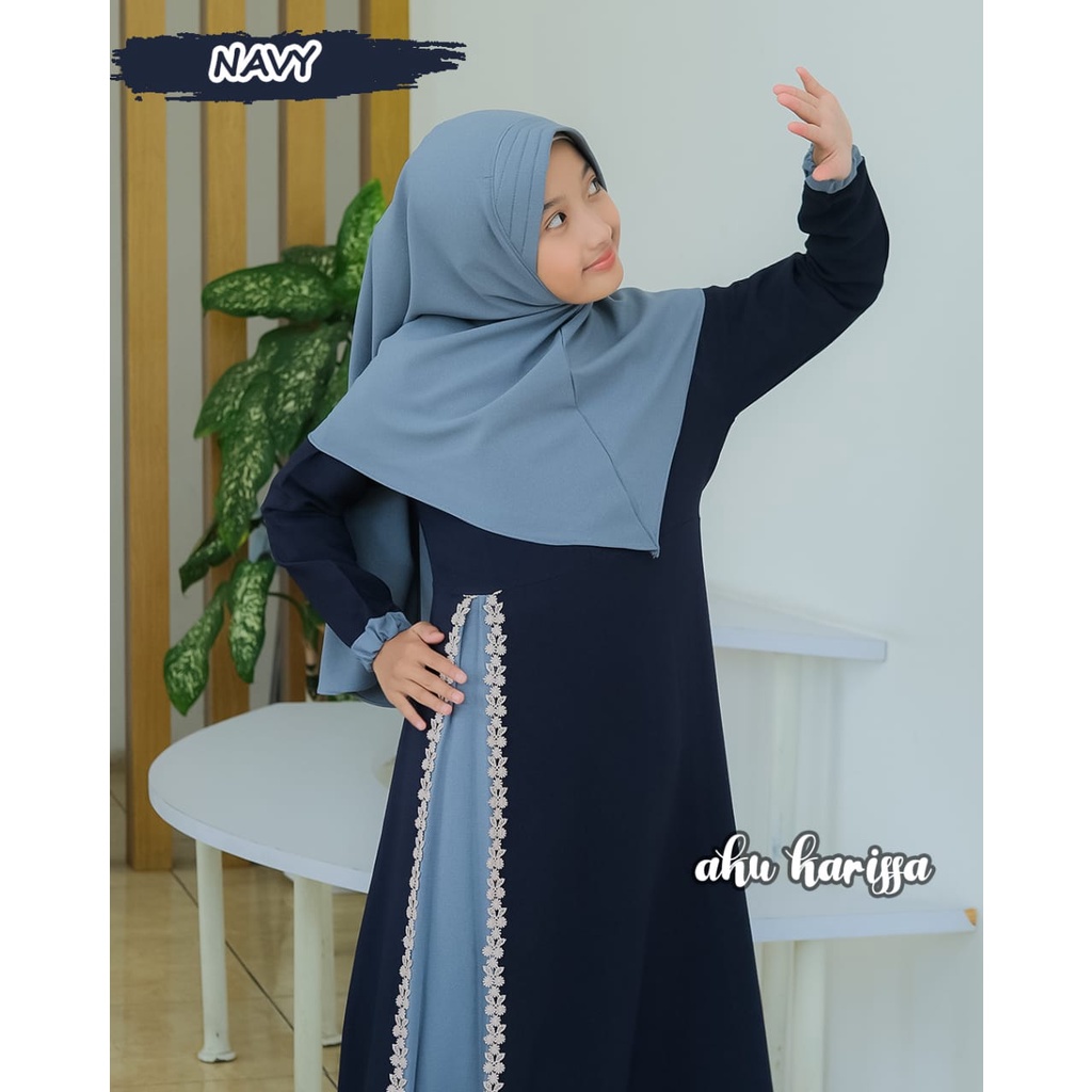 Gamis anak set Khimar KAYLA &amp; NADIRA ORI AKU KARISSA kids tanggung 5-12 tahun KIDS set baju muslim PAUD TK SD MD ngaji