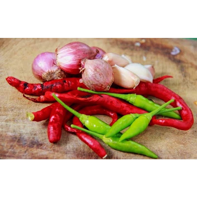 

Paket Komplit Cabe Campuran Bahan Sambal Per Pack 350 gr