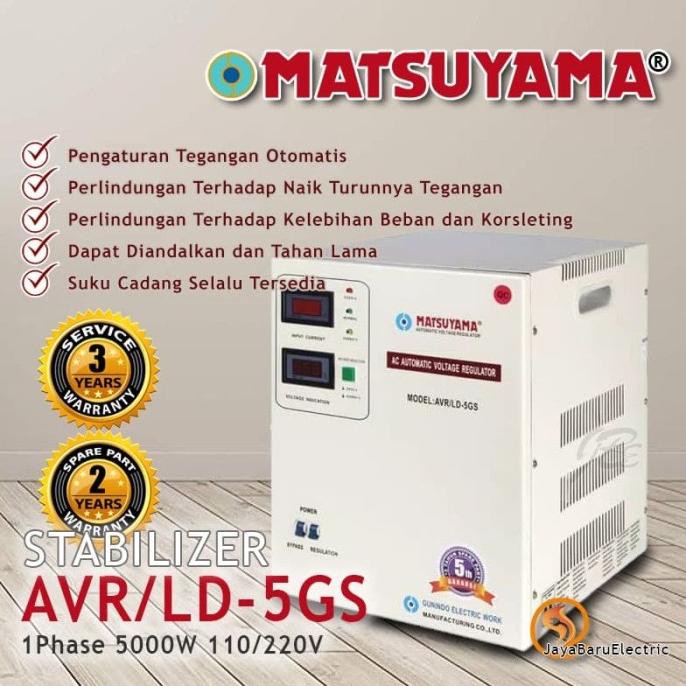 Stabilizer Stavol Avr Matsuyama Stavolt 5000 Watt 5Kva Avr/Ld-5Gs