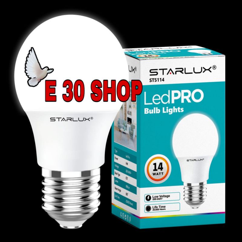 Bohlam Lampu LED PRO Buld lights Starlux 14 Watt Cahaya Putih