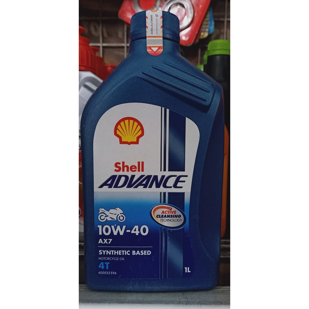 [4TAK] - SHELL ADVANCE AX7 - 10W40 - 1 liter - OLI MESIN 4 TAK - GL PRO TIGER