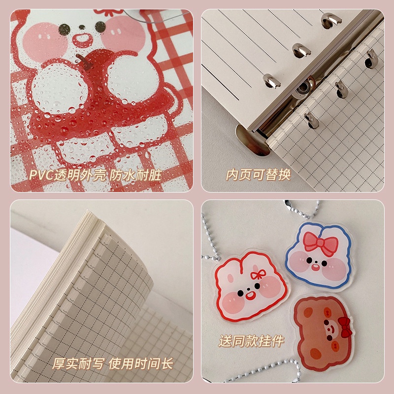 Buku Notebook / Catatan / Agenda / Diary Desain Kartun Kawaii Kreatif Dengan Ring Spiral