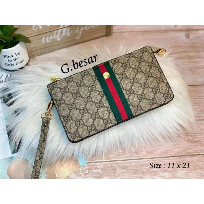 Clutch Sedang Ruang 3 Wanita Import Free Tali Pendek