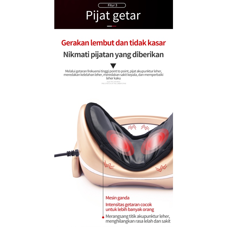 Smart Neck Hot Compress Fisioterapi Perangkat/Bantal Pijat Multifungsi Berbentuk U/Listrik Bahu dan Pijat Leher