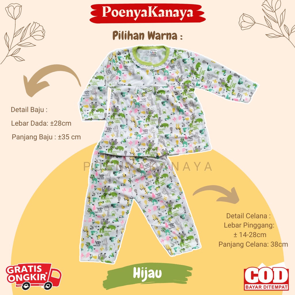 Setelan Baju Bayi Piyama Bayi Panjang Perempuan STORY Syifana 6-18 bln SPY177