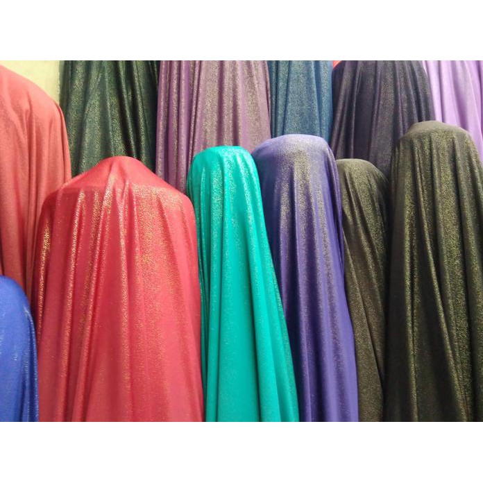 Kain-Bahan Spandek Sutra Gliter Metalik Best Quality