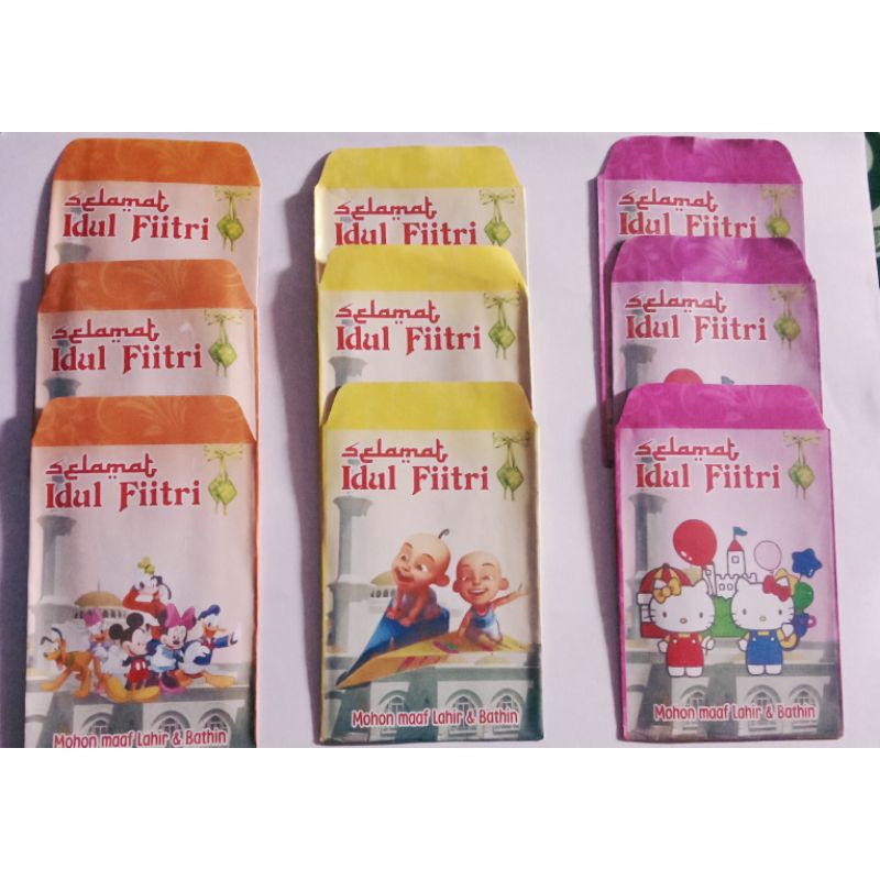 

ampau amplop karakter isi 50 pcs