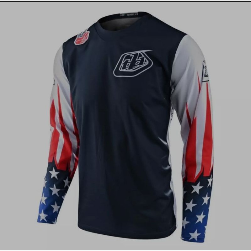Jersey Motocross Lengan Panjang TLD Custom Jersey MTB free Nama