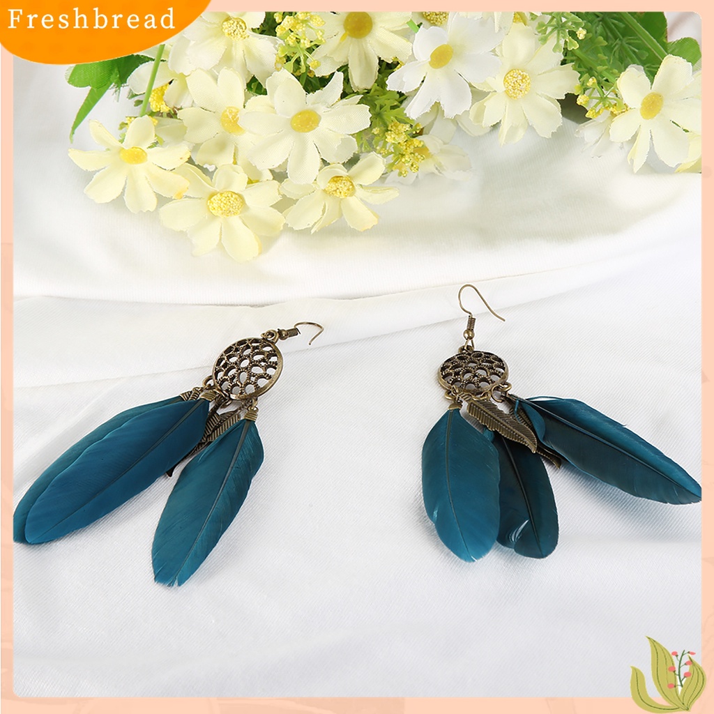 [Fresh] Anting Tusuk Motif Daun Gaya Bohemia Vintage untuk Wanita