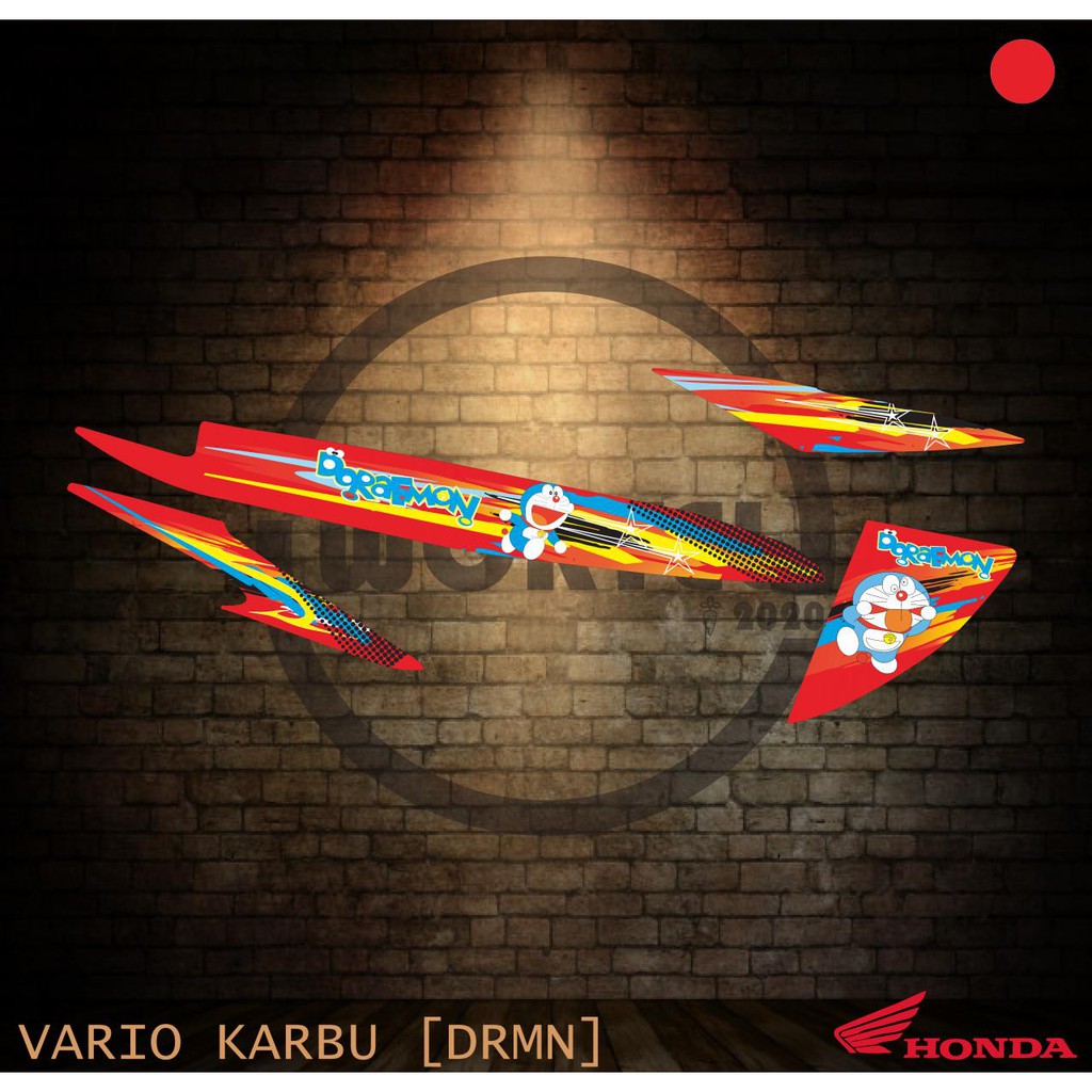Striping Sticker List Motor Vario 110 Karbu Doraemon
