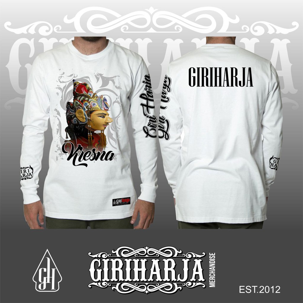 Kaos wayang golek Kresna / kaos wayang golek Giri Harja / Kaos wayang golek sunda / kaos tangan panj