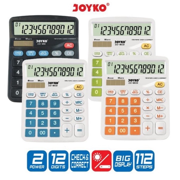 

Calculator Kalkulator Joyko CC-8 12 Digits Check Correct