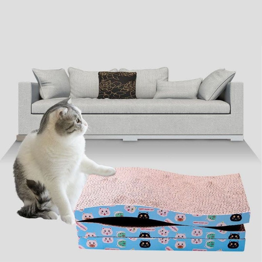 CAT SCRATCHER - MAINAN KUCING GARUKAN KUCING CAT SCRATCHING BOARD FEFARM