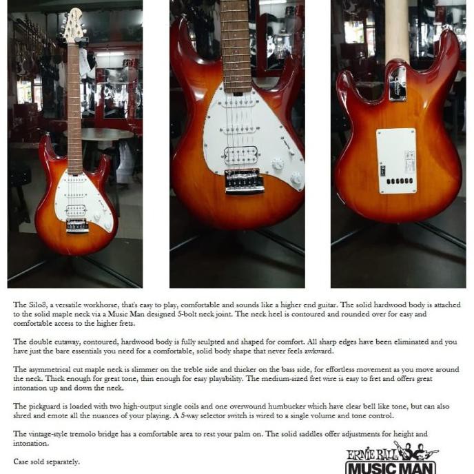 Gitar Elektrik Sterling By Musicman Sub Silo3-Tbs