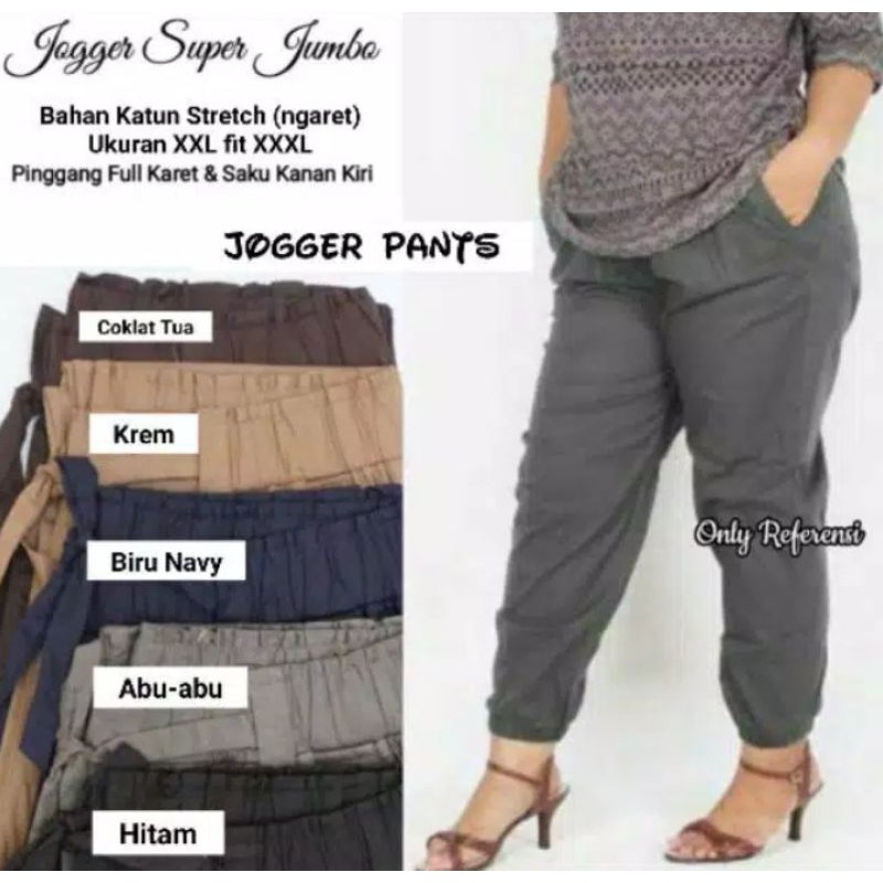 JOGGER KATUN STRETCH SUPER JUMBO XXXL