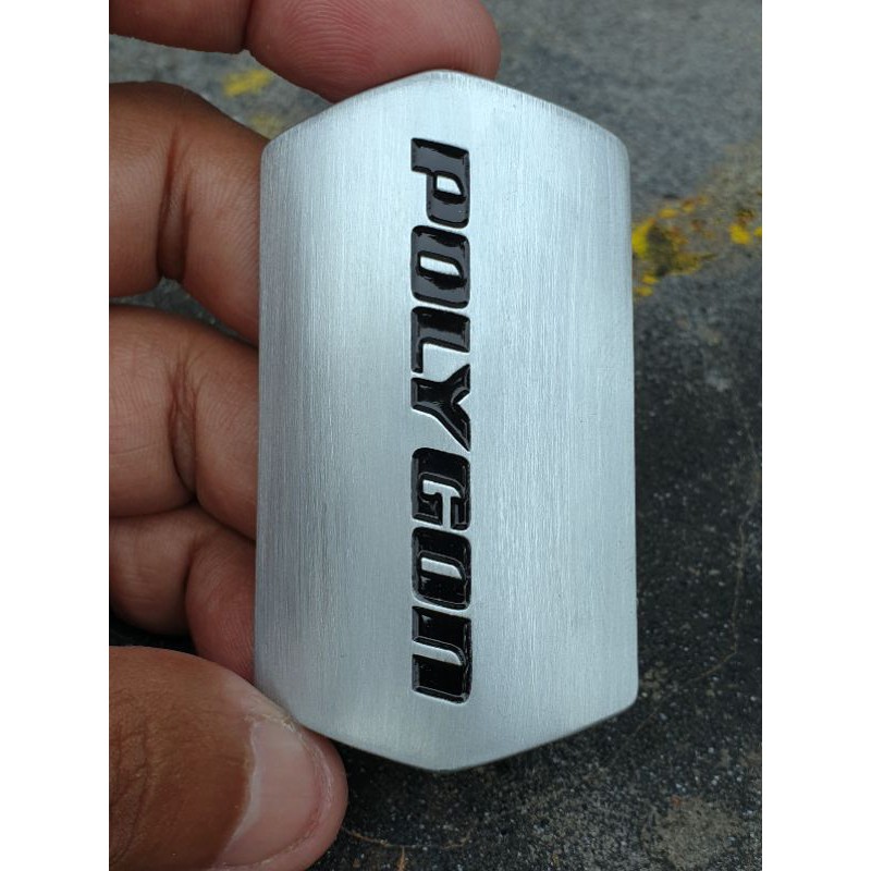 Head tube Badge / Head badge POLYGON for TAPERED - Emblem Sepeda POLYGON untuk headtube TAPERED