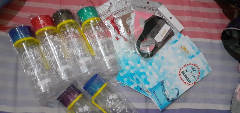 6pcs Botol Minum Biomini 600ml Bioglass Mini Infuser Tumbler Jne