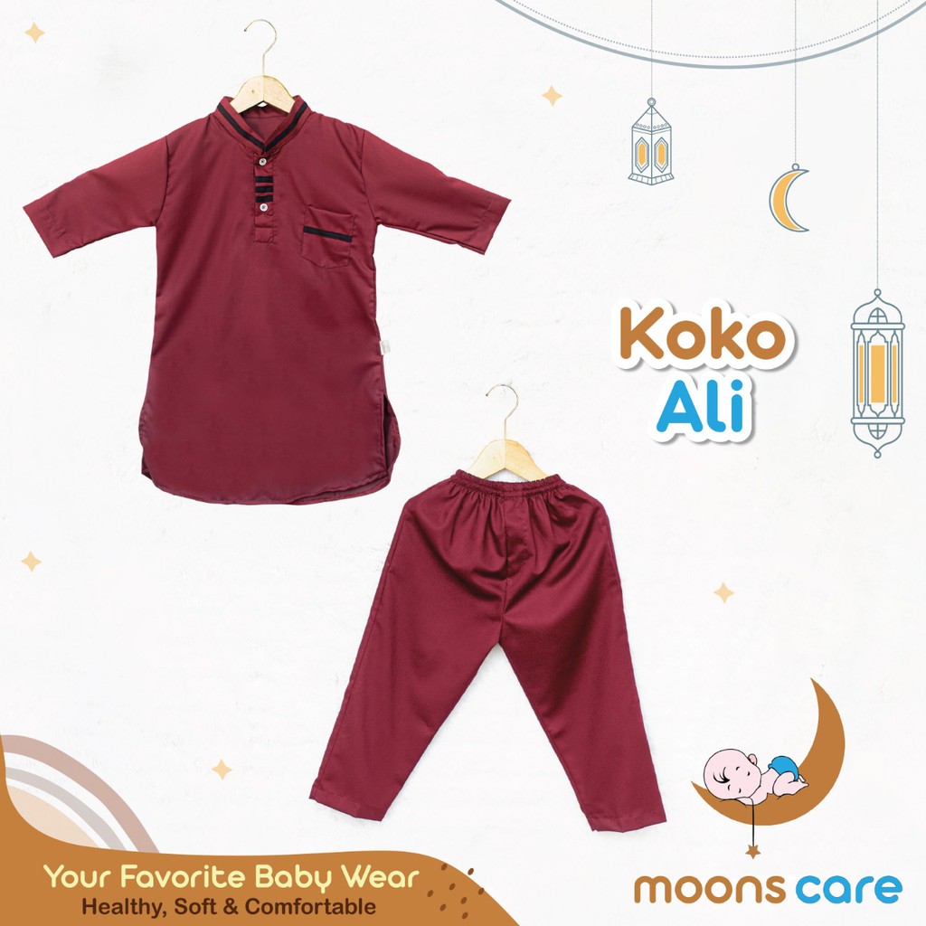 SETELAN BAJU KOKO ALI ANAK LAKI MUSLIM TURKi 1-10 TAHUN GAMIS ANAK COWOK Koko