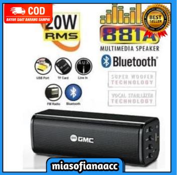 (COD) Speaker Portable Bluetooth GMC 881A Super ngebass Speaker Mini Berkualitas