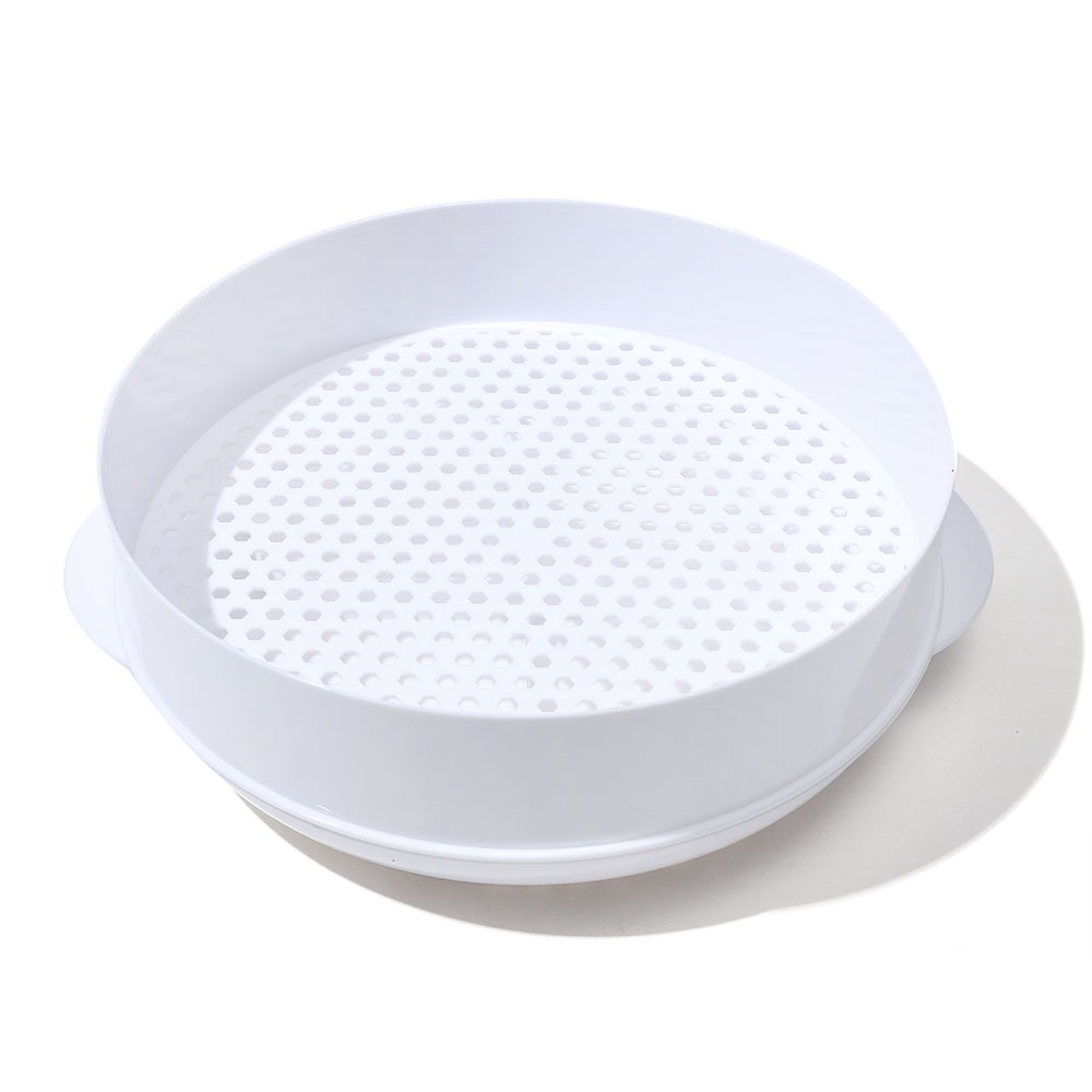 【COD Tangding】Single-Layer Microwave Oven Steamer Plastic Round Steamer Microwave Steamer With Lid Cooking Tool