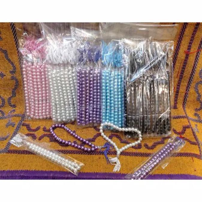 Tasbih Mutiara 33 Butir 1 Lusin / Tasbih Mutiara Grosir Murah - Putih, Tasbih Mutiara
