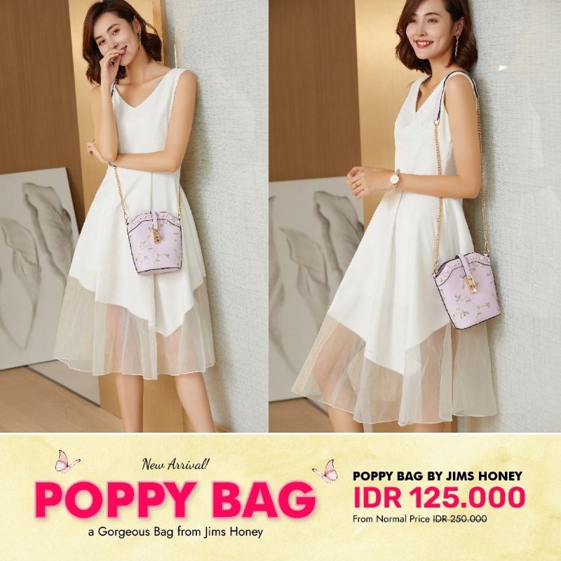 Poppy Bag Jims Honey Tas Unik Selempang wanita import