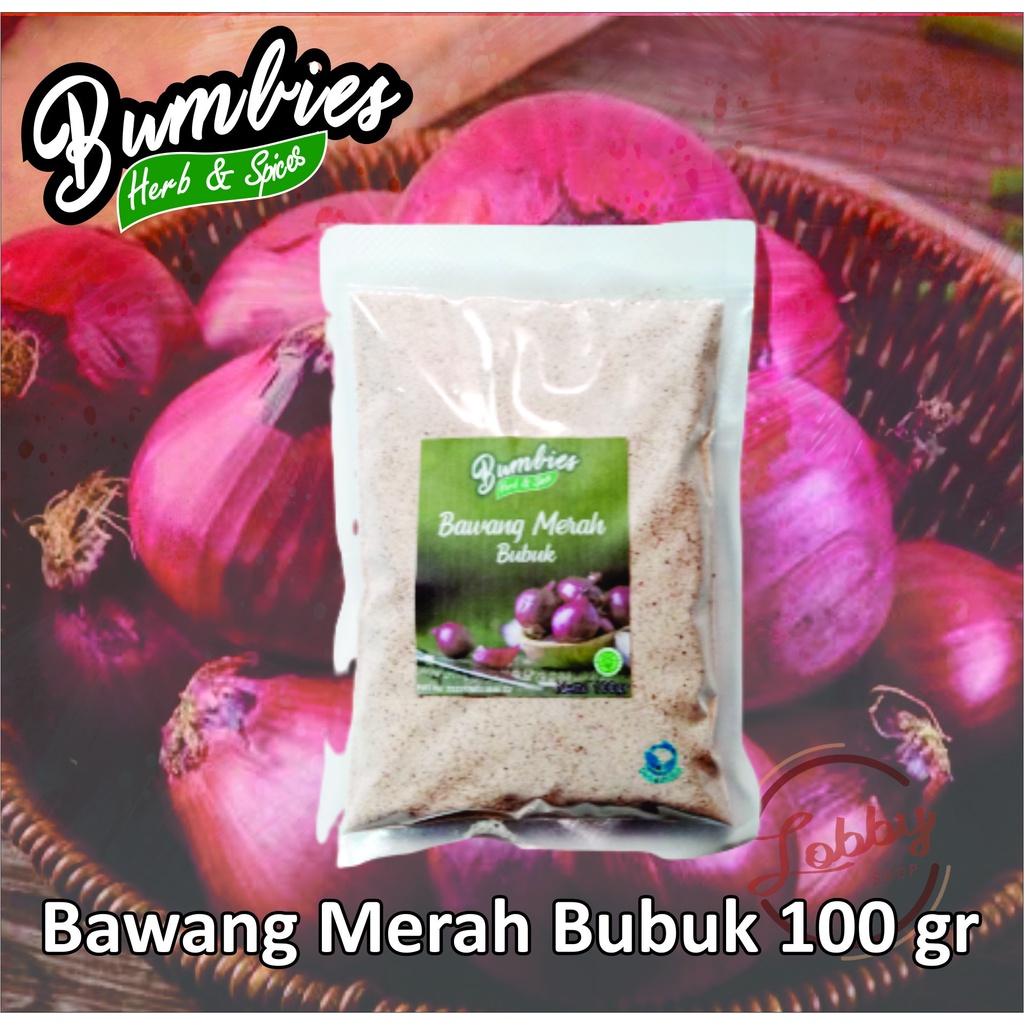 

Bawang Merah Bubuk 100gram Bumbies Product | red onion powder | Penyedap Rempah Rempah |Bumbu Instan