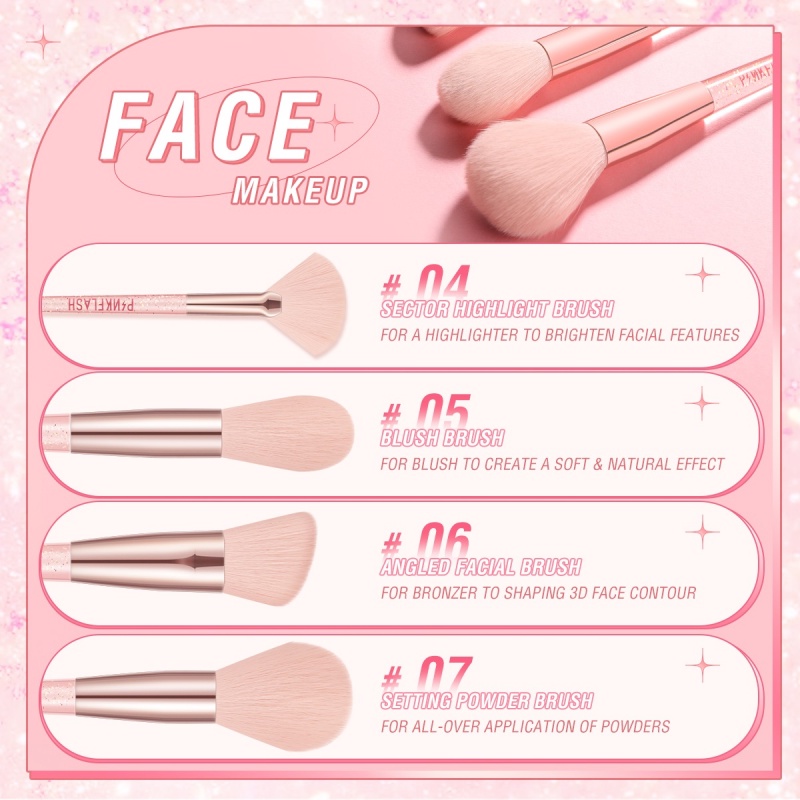 PINKFLASH  Makeup Brush Set Fairy Wand Beauty Brush Makeup Tool Multi-use Makeup Accessories