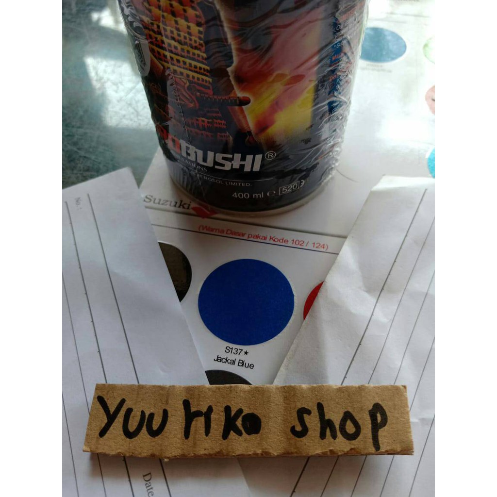 Pilok Samurai Cat Samurai Paint S137 jackal blue Pilox Cat biru