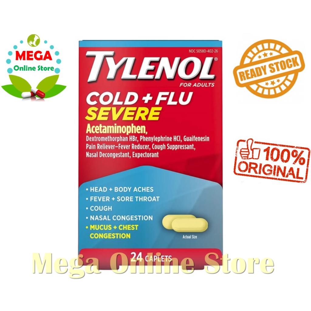 Tylenol Cold &amp; Flu Severe 24 Caplets