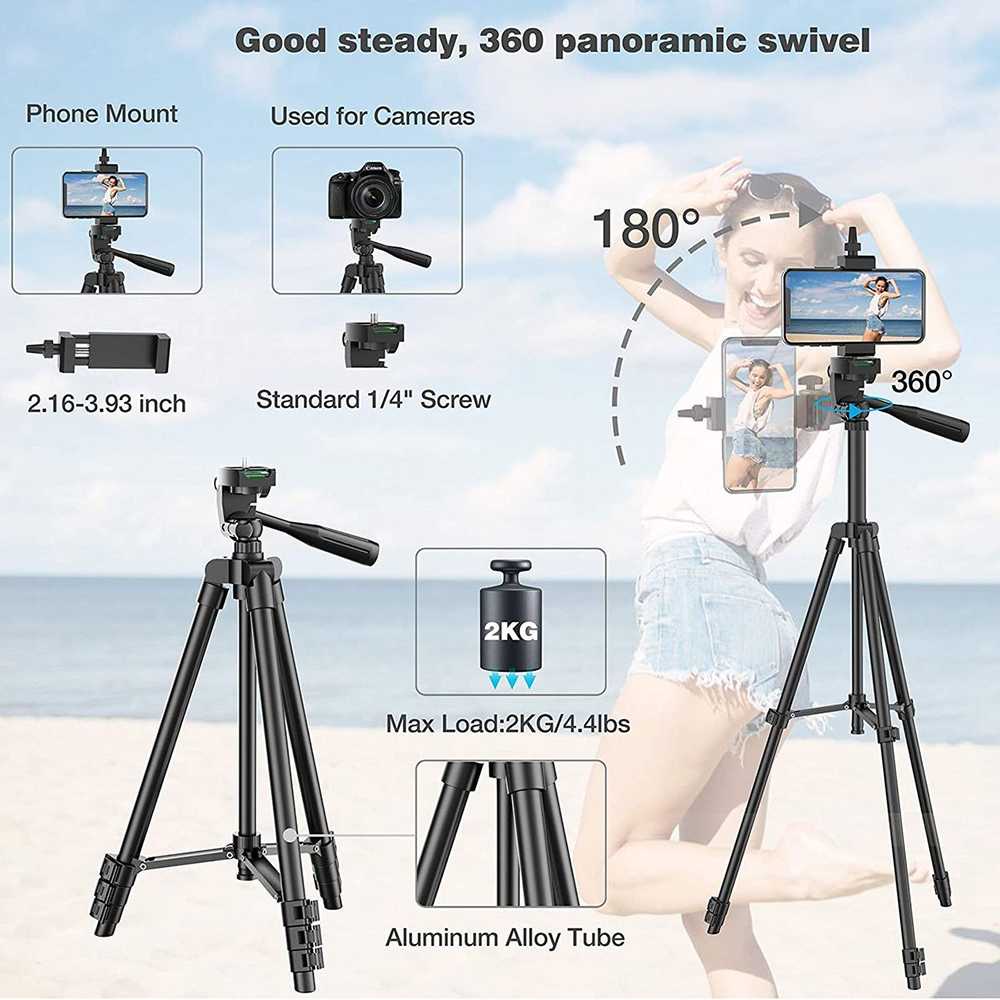 NUNUPHO Tripod Kamera Profesional with Bluetooth Shutter - 3120 ( Mughnii )