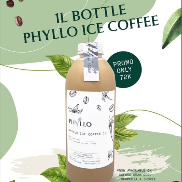 

1 liter botol Phyllo Ice Coffee