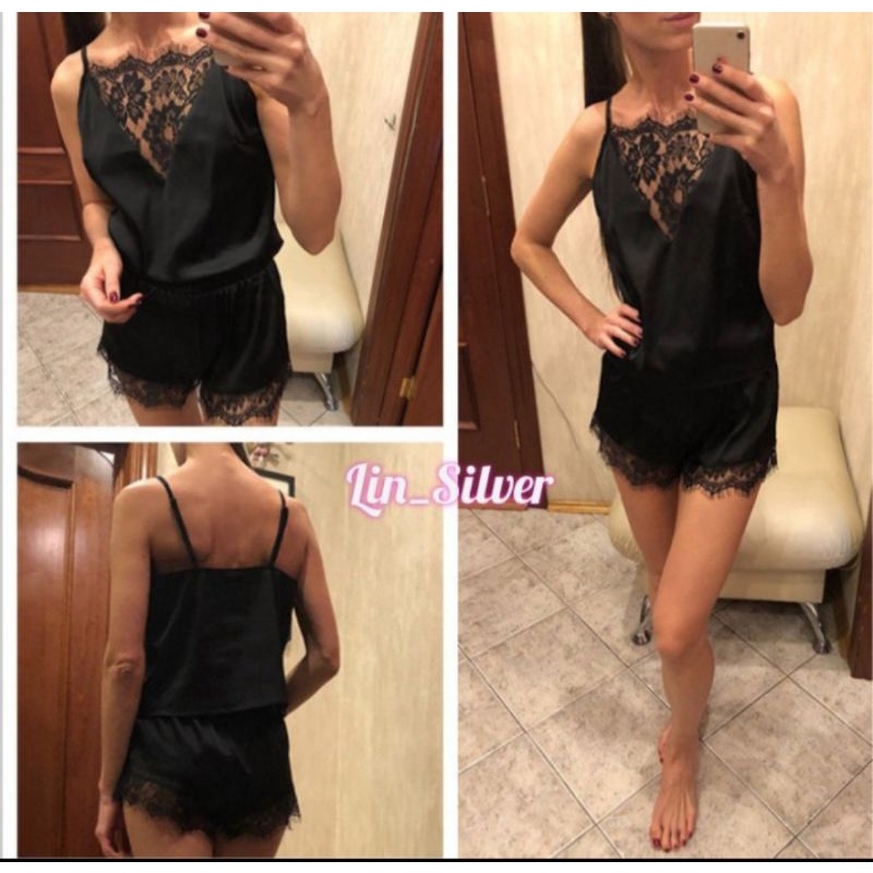Lingerie Setelan Baju Tidur Cantik Premium Wanita S M L XL