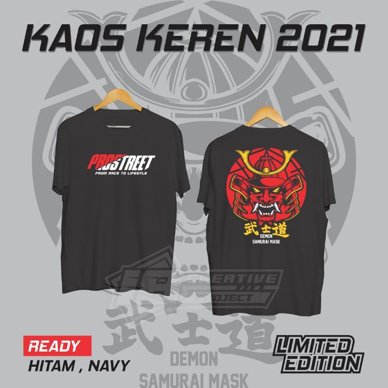 Kaos T-Shirt Prostreet Demon Samurai Japan