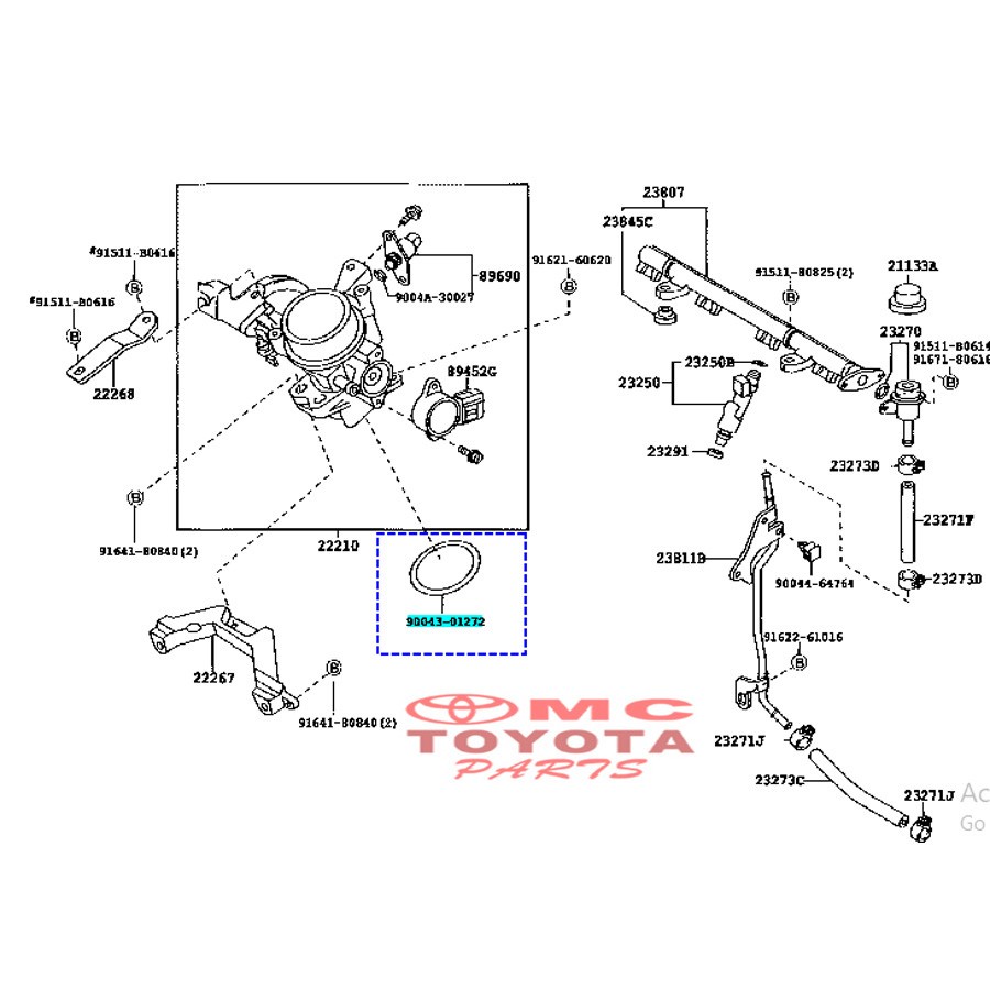 O Ring Gasket Carburator Avanza Xenia 90043-01272
