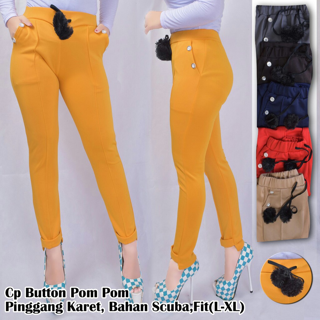 fi Pants pompom 9431 6warna realpict