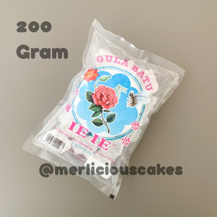 

Gula Batu Cap Tawon Ie Ie 200 Gram Untuk Geode Cake