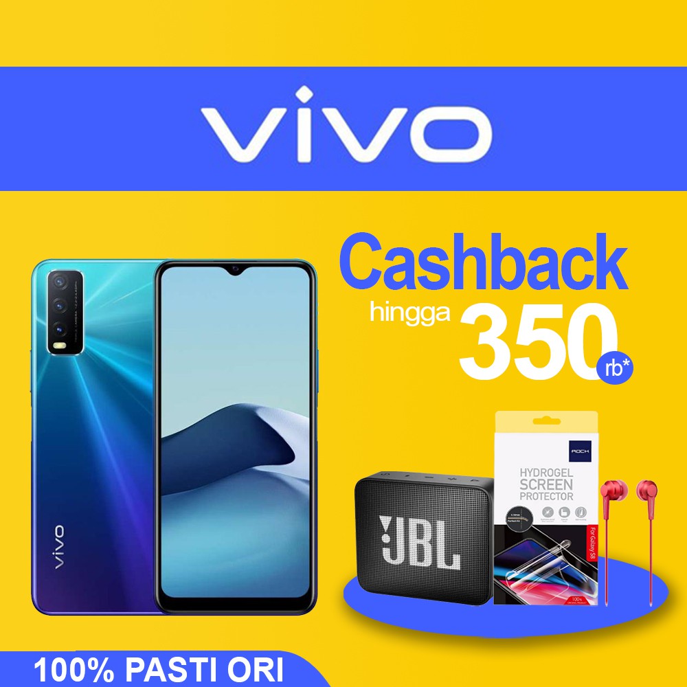 Vivo Y20 2021 4/64 RAM 4GB ROM 64GB Y20 4GB 64GB Garansi Resmi 4 GB 64 GB